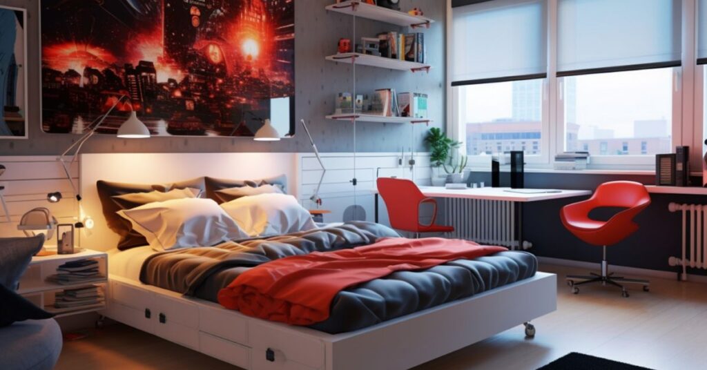 Master bedroom suite with lounge