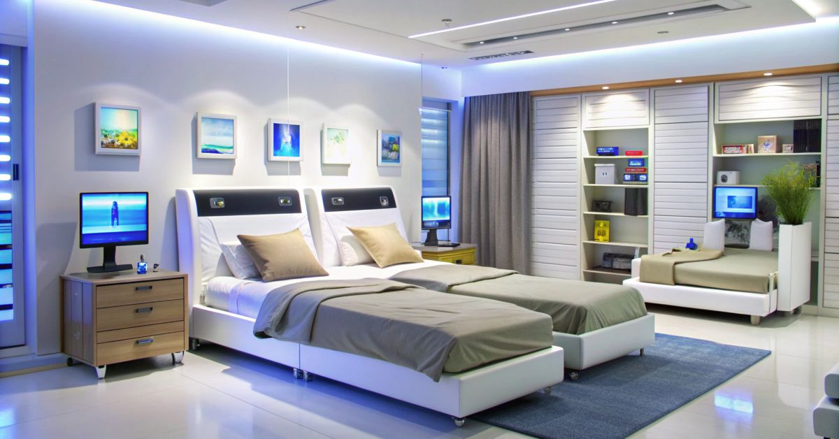 master bedroom with living room