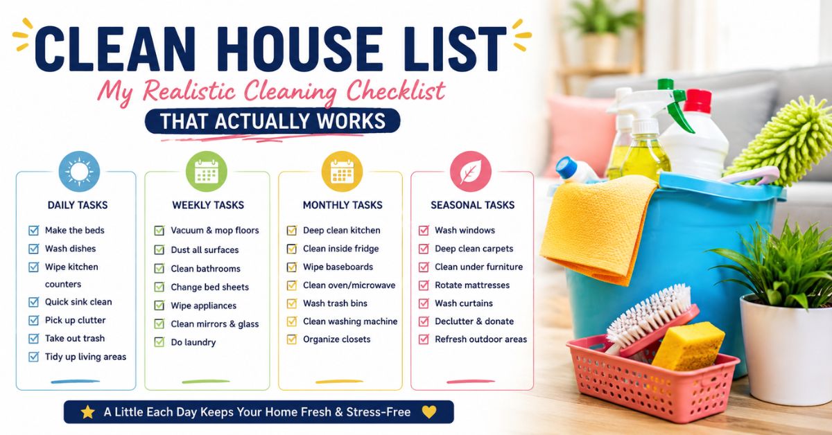 clean house list