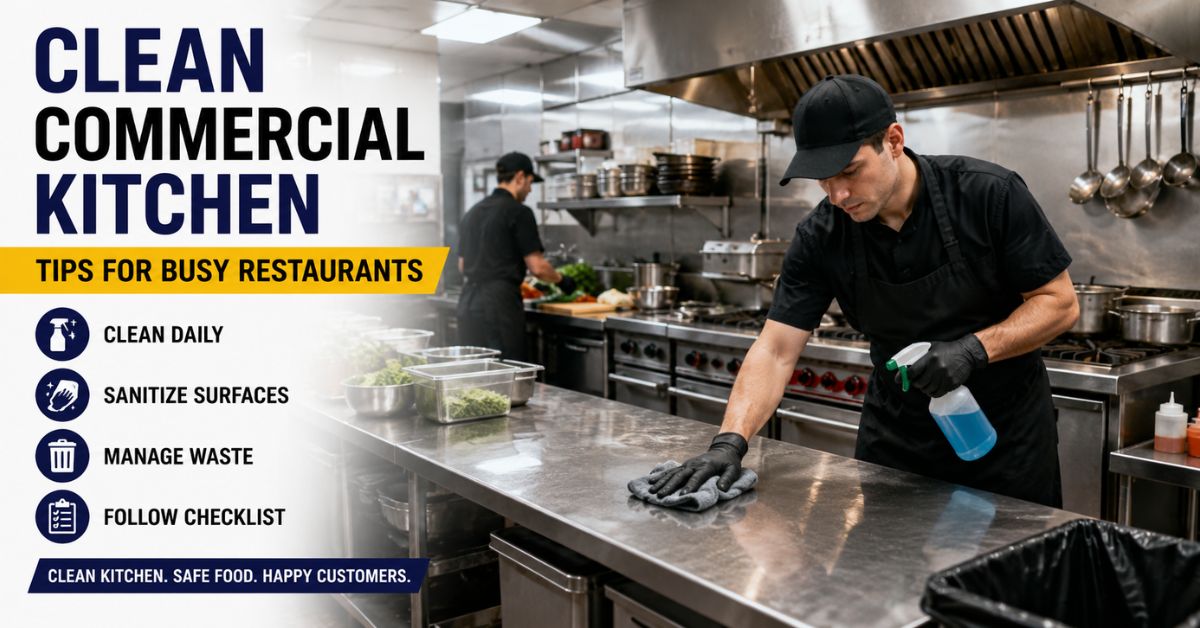 clean commercial kitchen