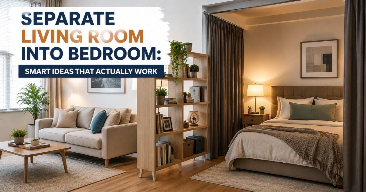 separate living room into bedroom