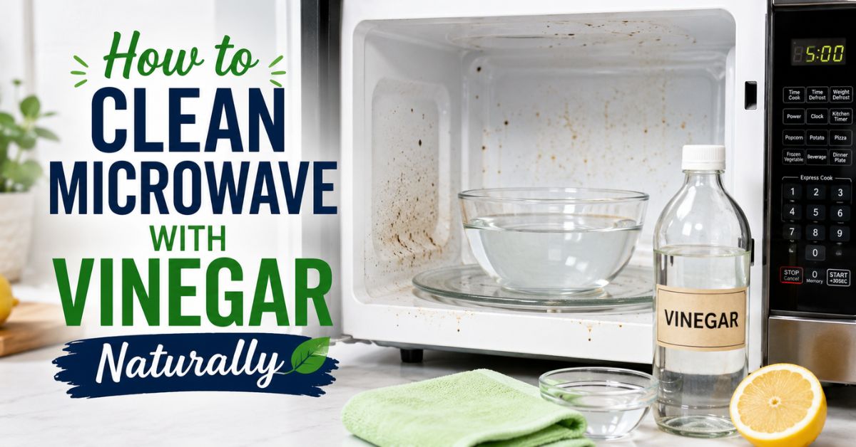 clean microwave with vinegar
