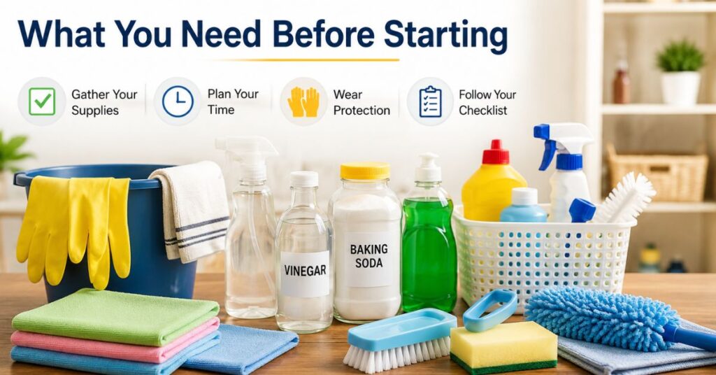 house deep cleaning list