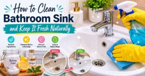 how to clean bathroom sink