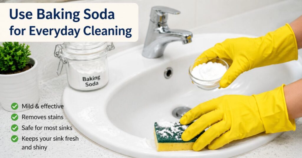 clean bathroom sink