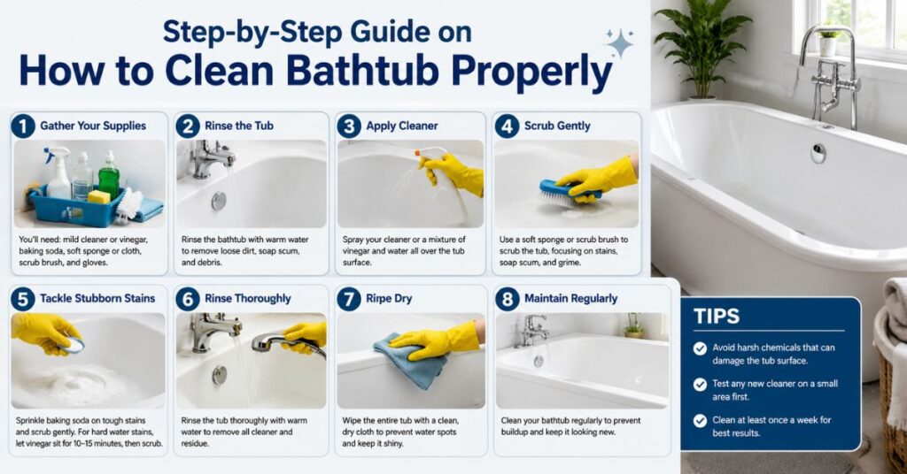 clean bathtub