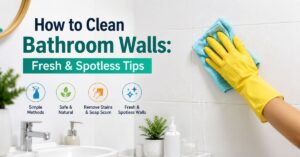 how to clean bathroom walls