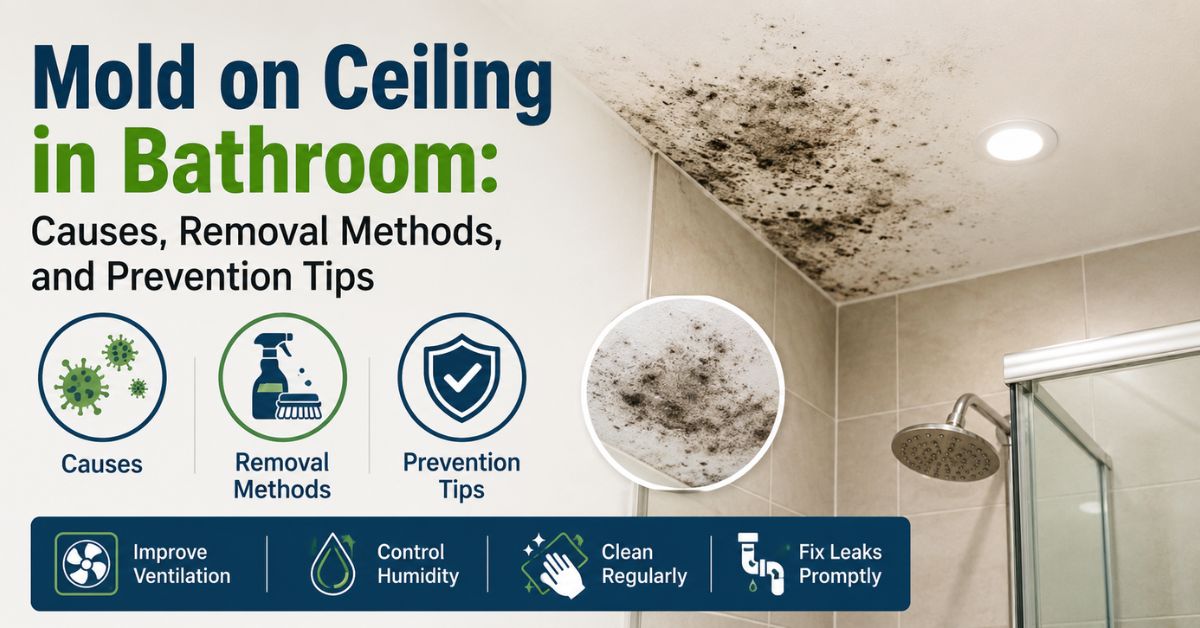 mold on ceiling in bathroom