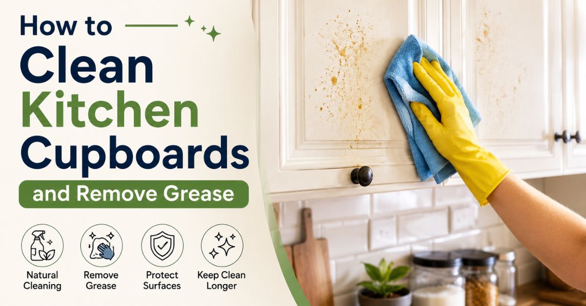 how to clean kitchen cupboards