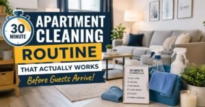 30-minute apartment cleaning routine