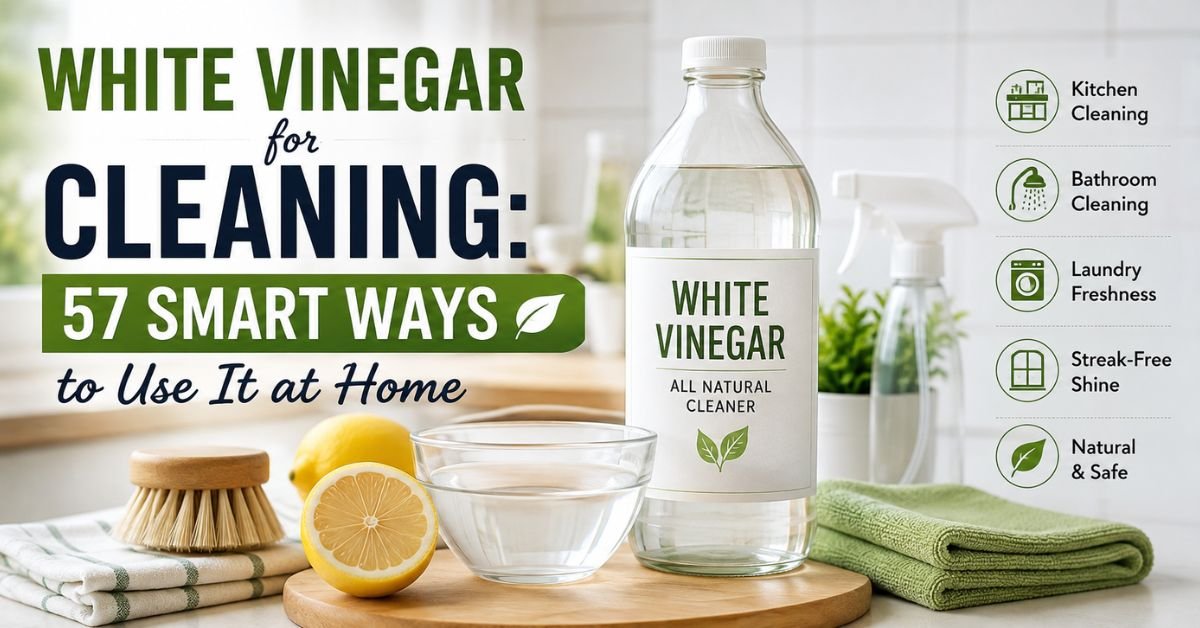 White vinegar for cleaning