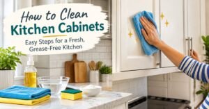 how to clean kitchen cabinets