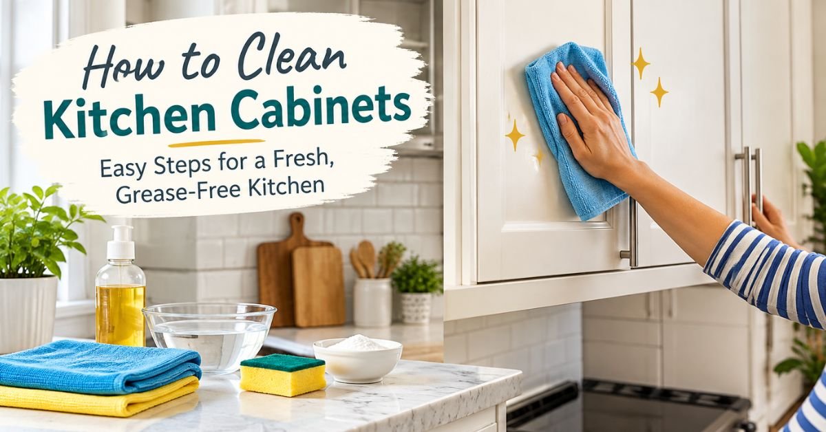 how to clean kitchen cabinets